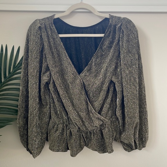 Peplum Sparkle Blouse XL - Picture 1 of 3